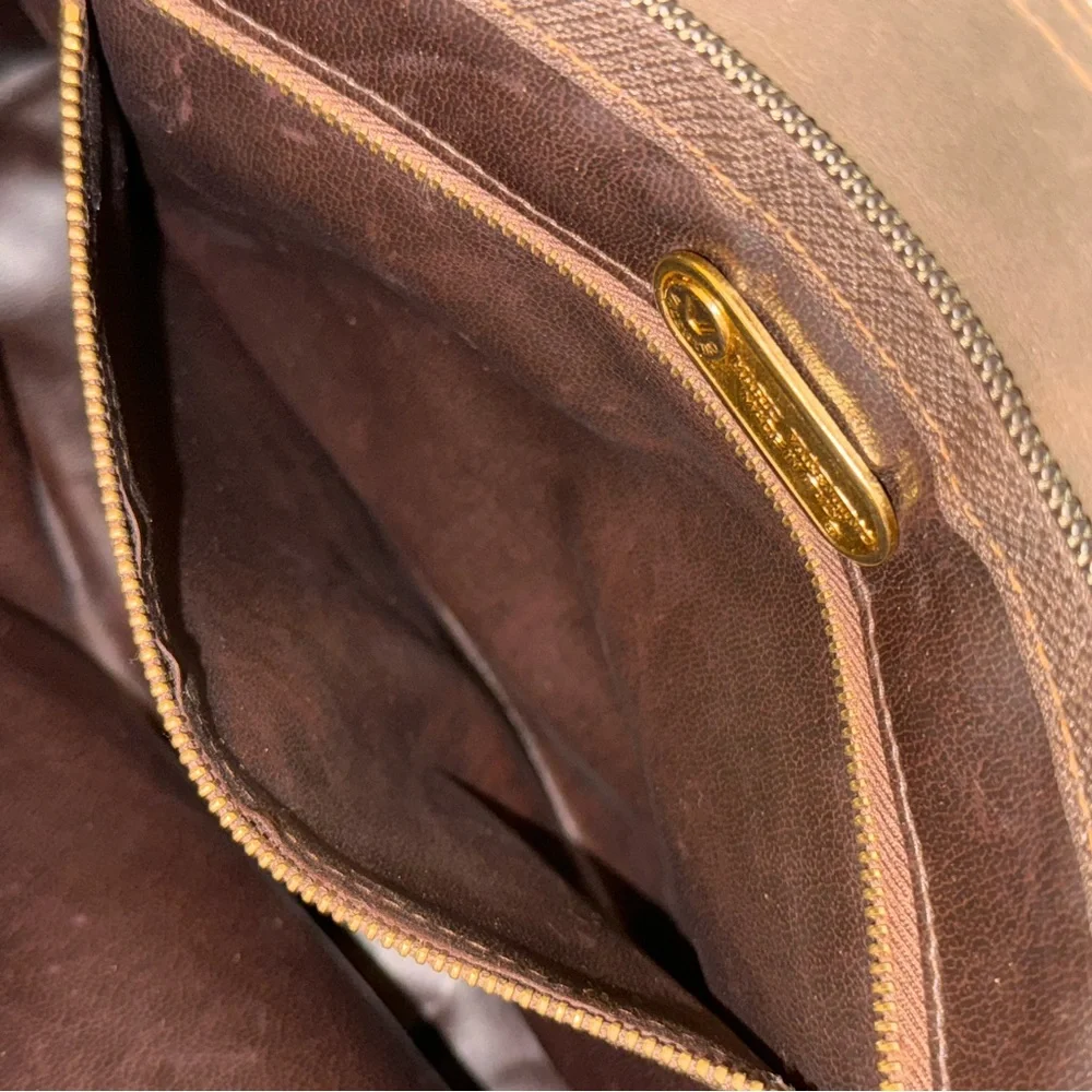Mario Valentino Brown Leather Clutch Bag